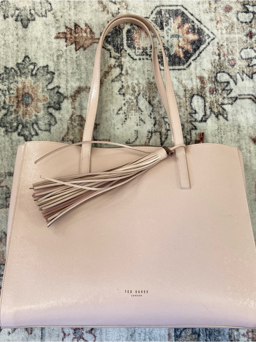 Ted Baker Blush Pink Tote with Tassel Accent